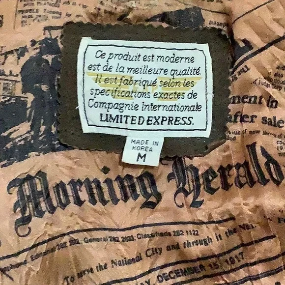 Vintage Leather Jacket w/patches - Picture 9 of 12